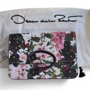 Oscar de la Renta Women's Hollyhocks-Printed O Pochette NWT